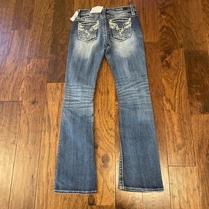 NWT Vigoss Blue Boot Cut Jeans with Decorative Stitching